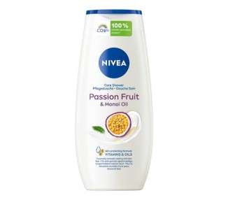 NIVEA Passion Fruit Shower Gel 250ml pH-neutral Shower Gel with Natural Monoi Oil Moisturizing Cream Shower Gel with Delightful Passion Fruit Scent