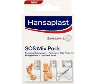 Hansaplast SOS Mix Pack Plasters Amoule + Plaster Stop Pressure - Pack of 6