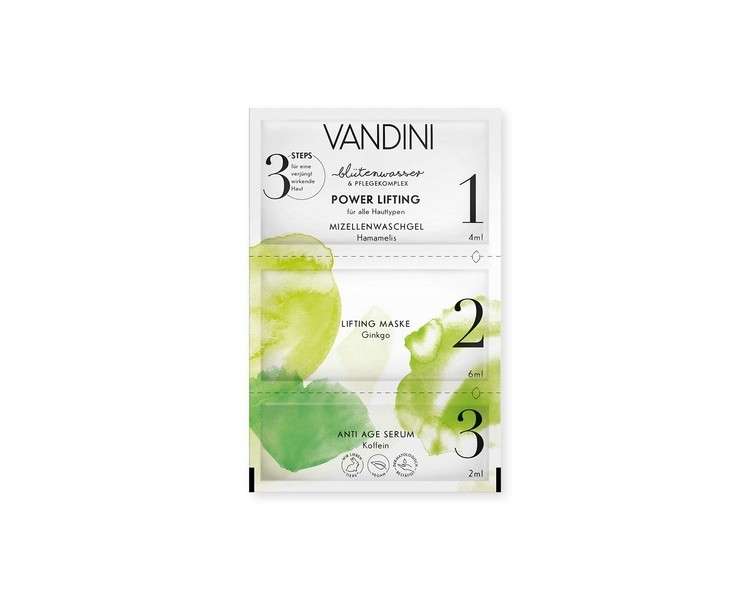 VANDINI Face Mask with 3 Steps Power Lifting Night Repair Moisturizing Mask for Firmer Skin 12ml