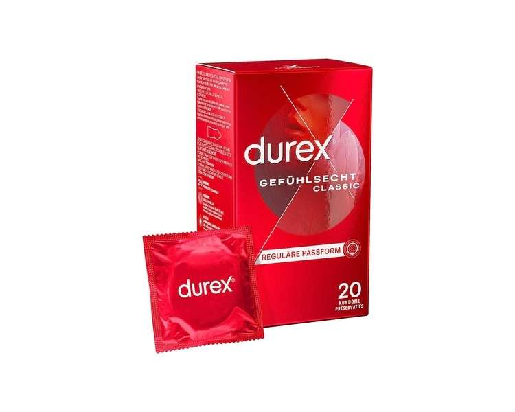 Durex Transparent Condoms One Size 20 Count