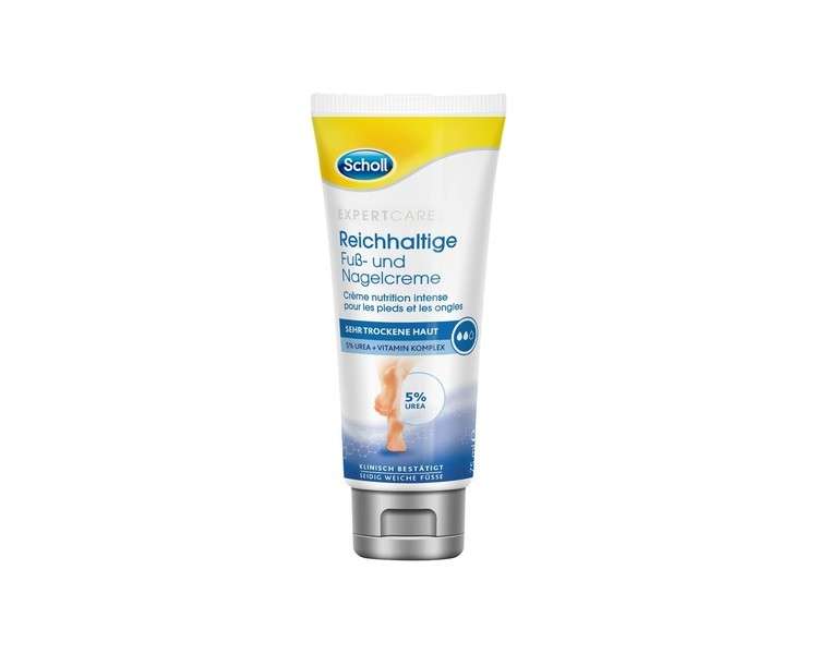 Scholl Rich Foot and Nail Cream Moisturizing Foot Cream with Urea and Vitamin Complex 1 x 75ml