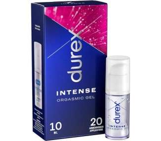 Durex Intense Orgasmic Gel Warming Cooling Tingling Condom-Safe Mini Pump Bottle Water-Based Stimulating Gel 10ml