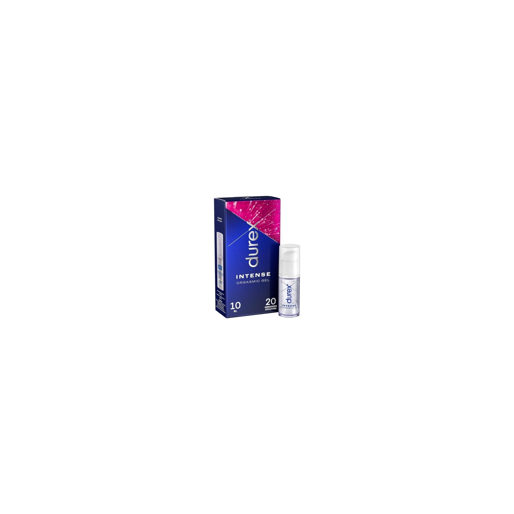 Durex Intense Orgasmic Gel Warming Cooling Tingling Condom-Safe Mini Pump Bottle Water-Based Stimulating Gel 10ml