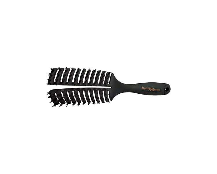 Hercules Sägemann 9144 Flexy Shape Hair Brush Boar Bristles with Nylon Pins Detangling Brush for Long Hair Narrow