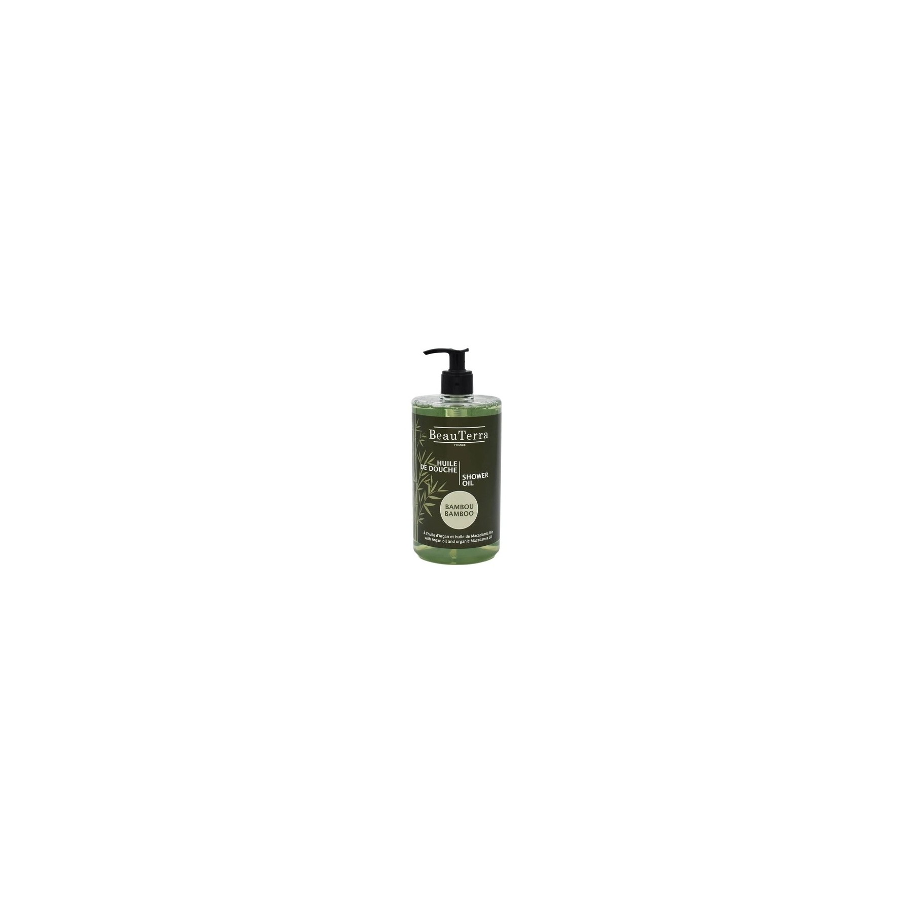 BeauTerra Bamboo Shower Oil Vegan and Organic for All Skin Types Including Sensitive and Dry Body and Hands Cleanses and Nourishes the Skin and Leaves a Fresh Scent 750ml