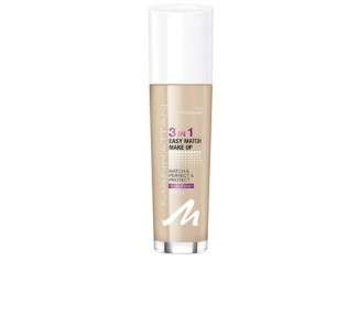 Manhattan 3in1 Easy Match Make Up Oil-Free Foundation for Flawless Complexion 30.2 Porcelain 30ml