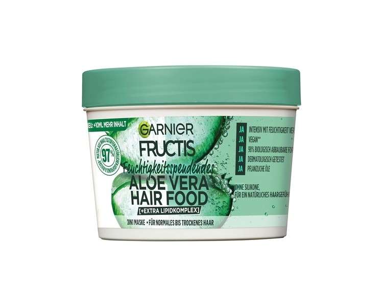 Garnier Fructis Moisturizing Aloe Vera Hair Food 3-in-1 Mask for Normal to Dry Hair 400ml