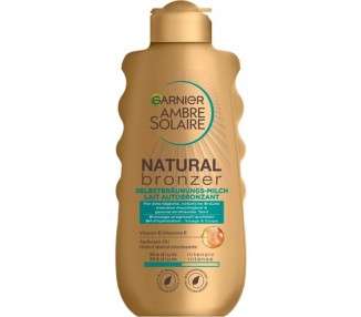 Garnier Self-Tanning Milk Ambre Solaire Natural Bronzer Lotion for a Natural and Stain Free Tan 200ml