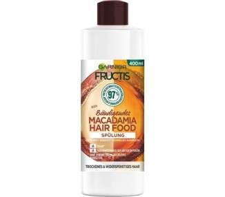 Garnier Fructis Hair Food Conditioner Taming Macadamia Vegan Formula For Dry Unruly Hair 400ml