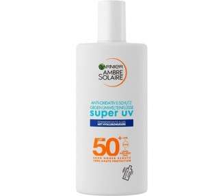 Garnier Ambre Solaire Antioxidant Super UV Sun Protection Fluid with SPF 50+ Light and Non-Greasy Sun Cream with Hyaluronic Acid 40ml