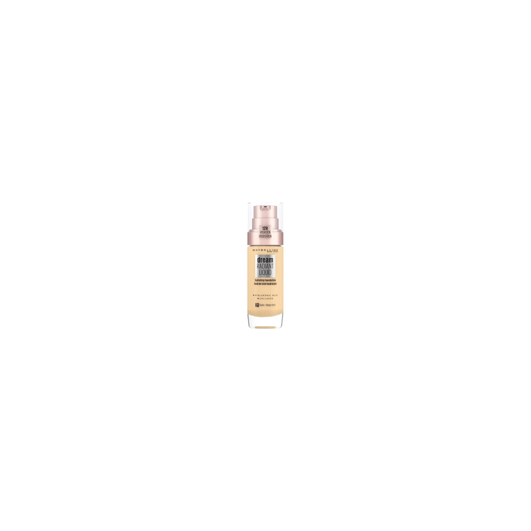 Maybelline Dream Radiant Liquid Hydrating Foundation with Hyaluronic Acid and Collagen 21 Nude