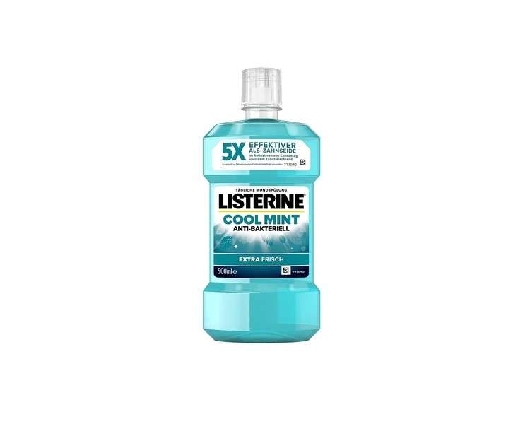 LISTERINE Cool Mint Antibacterial Mouthwash with Essential Oils and Intense Mint Flavor 500ml