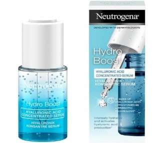 Neutrogena Hydro Boost Hyaluronic Concentrate 15ml Face Care with 2 Forms of Hyaluronic Acid Provitamin B5 and Prebiotic Technology Intensive Moisturising