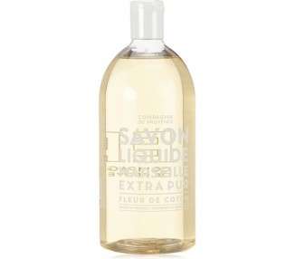 Compagnie de Provence Cotton Flower Liquid Soap 1000ml Refill Size Floral Delicate and Powdery Fragrance