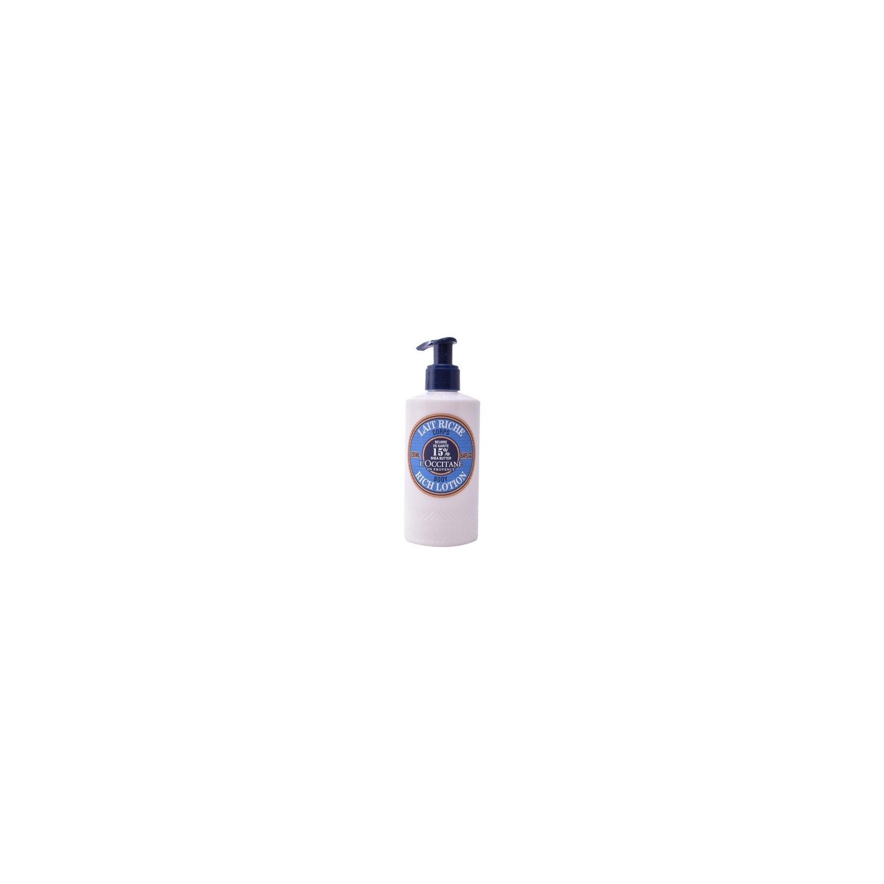 L'OCCITANE Shea Rich Body Lotion 250ml 15% Fair Trade Shea Butter Moisturizer 48 Hour Hydration Luxury Body Care