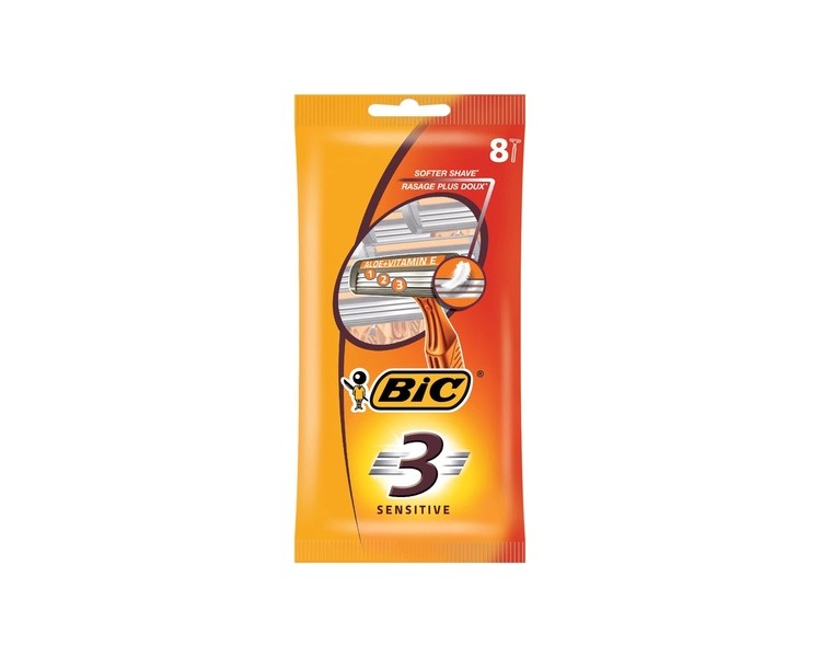 Bic 3 Sensitive Disposable Razors 8 pcs