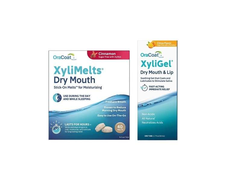 Oracoat Dry Mouth Relief Bundle Xyligel and Cinnamon 40 Count