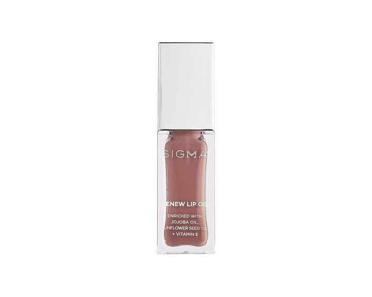 Sigma Beauty Renew Lip Oil Neutral Nude Sheen Nourishing Non Sticky with Subtle Sheen Paraben Free Lip Gloss Tint