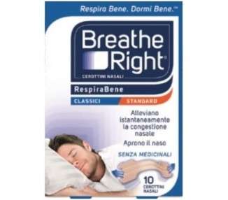 Breathe Right Original Standard Nasal Strips 10 Pieces