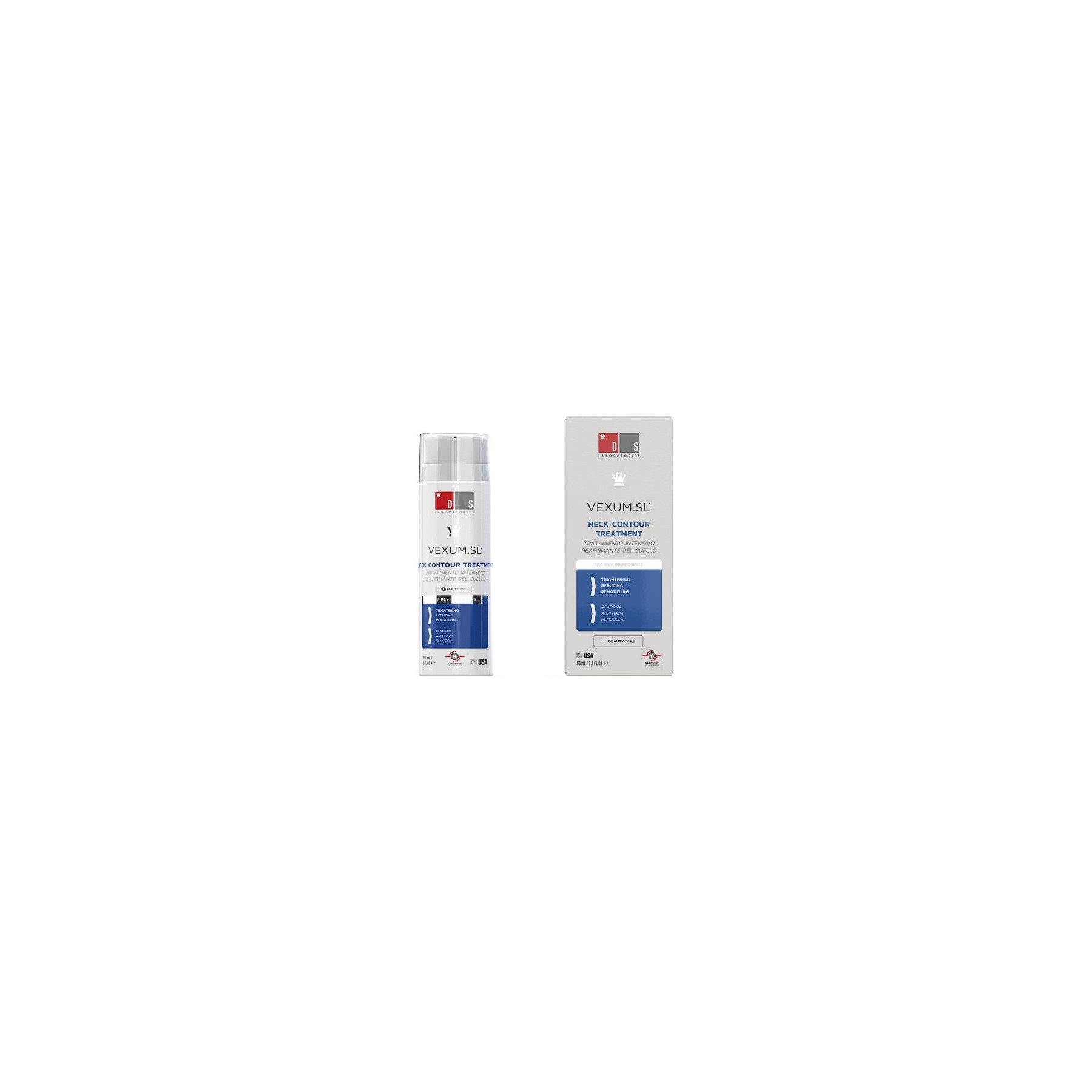 Vexum.SL Neck Firming Cream by DS Laboratories Double Chin Reducer Tightening and Lifting Neck Cream 50ml