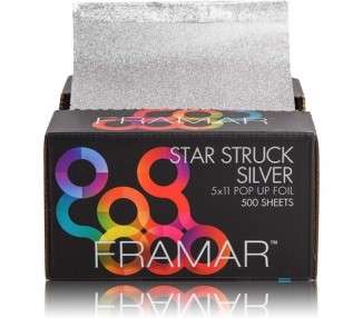 Framar Silver Embossed Pop Up Hair Foil for Highlighting and Coloring Hair
