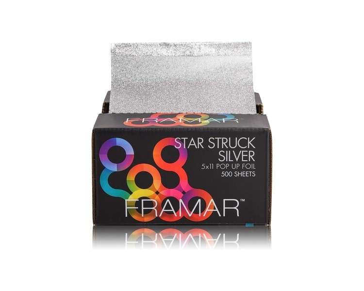 Framar Silver Embossed Pop Up Hair Foil for Highlighting and Coloring Hair
