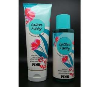 Victoria's Secret Cotton Poppy Body Lotion 236ml Body Spray 250ml