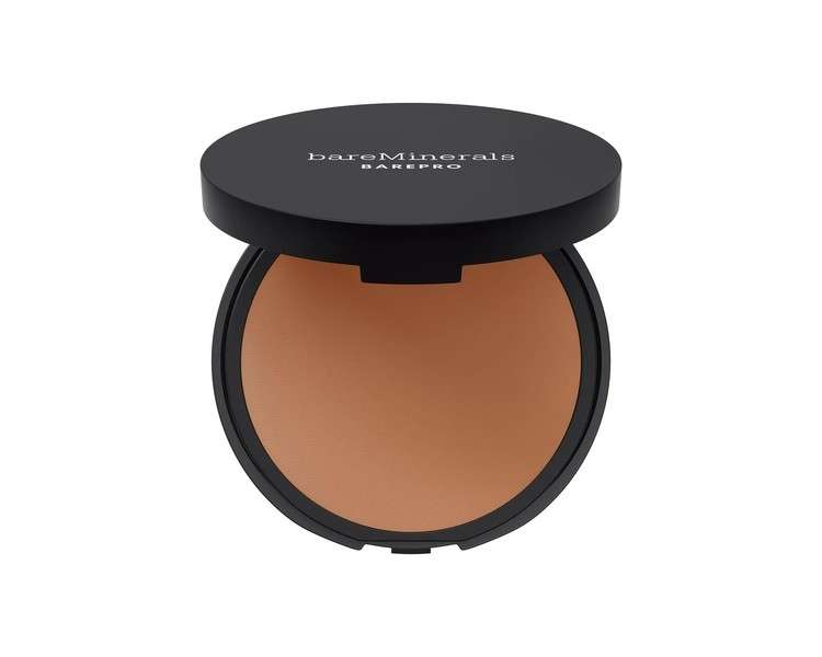 bareMinerals Barepro 16HR Skin-Perfecting Powder Foundation Matte Pressed Powder Foundation Full Coverage with Plant-Based Squalene Oil Control Vegan Medium Deep 45 Neutral 0.28 Ounce