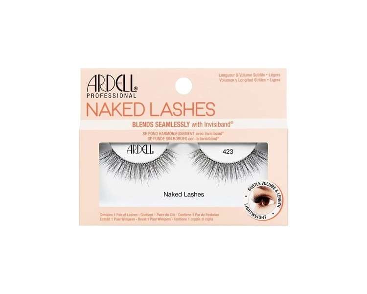 Ardell Naked Lashes Real Hair Eyelashes Original Unmistakable Look Style 423