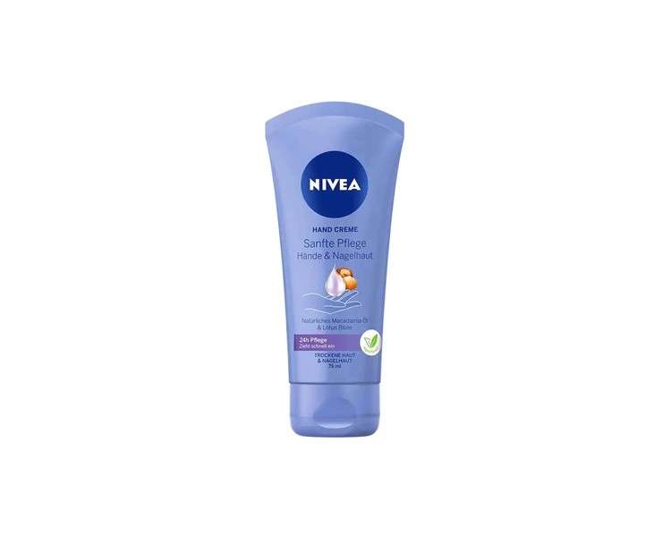 NIVEA Gentle Care Hand Cream with Macadamia Oil and Lotus 75ml