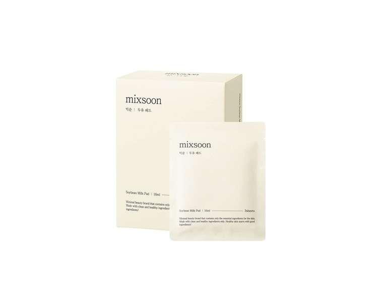 Mixsoon Soybean Milk Pad pH-Balanced Soothing Sheet Mask for Moisturization and Replenishing Skin Nutrients