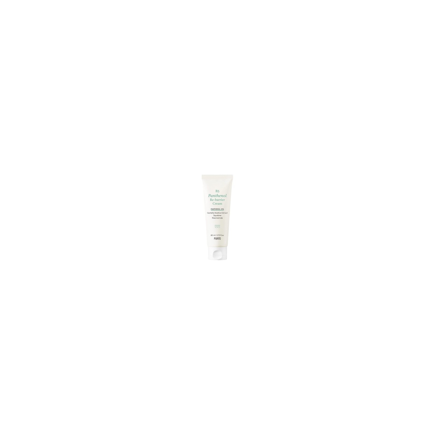 PURITO B5 Panthenol Re-barrier Cream 80ml 2.70fl. oz. Vegan & Cruelty-free Rich Moisturizing Cream