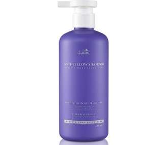 LA'DOR Anti-Yellow Shampoo 300ml with Dark Purple Pigment for Neutralizing Yellow Dye in Bleached and Dyed Hair - Moisturizing and Repairing Damaged Hair