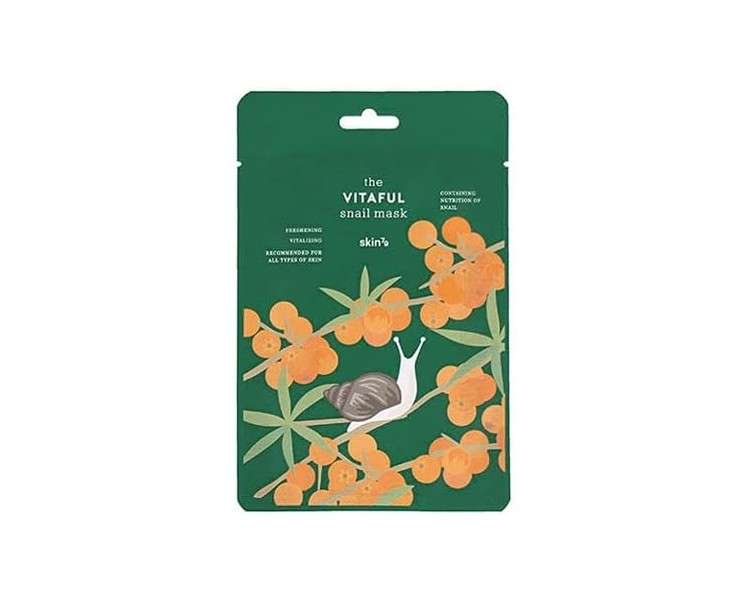 SKIN79 The Vitaful Snail Mask 20ml Sheet Mask with Snail Slime Extract and Vitamins