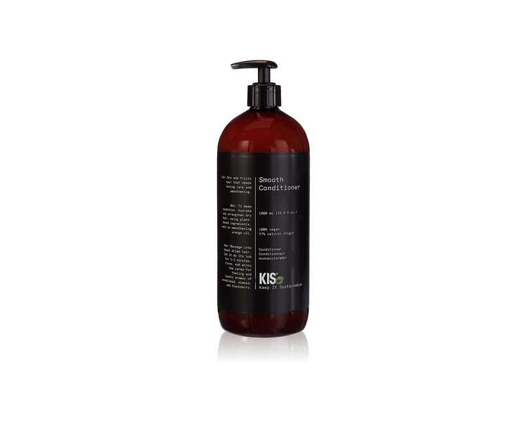 KIS Green Smooth Conditioner 1000ml for Dry and Frizzy Hair with Soothing Orange Oil - 100% Vegan and Sulphate Free