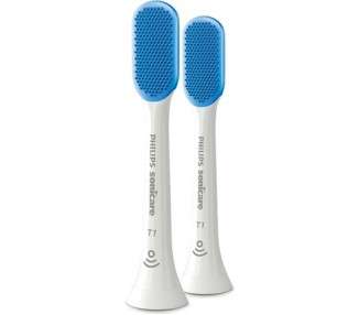 Philips Sonicare Tonguecare + HX8072/01 2Piece Blue White Hairbrush Head