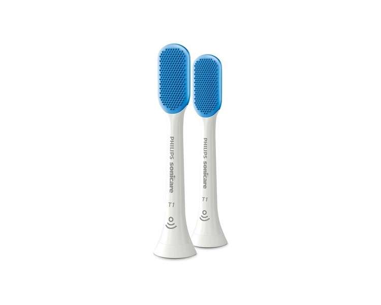 Philips Sonicare Tonguecare + HX8072/01 2Piece Blue White Hairbrush Head