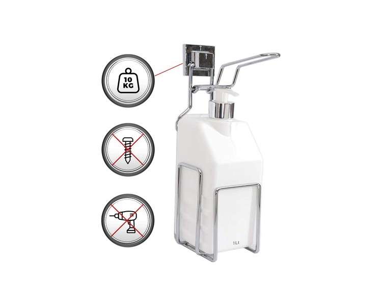 Zensan 1000ml Disinfectant and Soap Dispenser (Chrome/Frame)