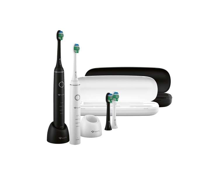 TrueLife SonicBrush Compact Duo Set with 2 Sonic Brushes - 4 Cleaning Modes, 70,000 Movements per Minute