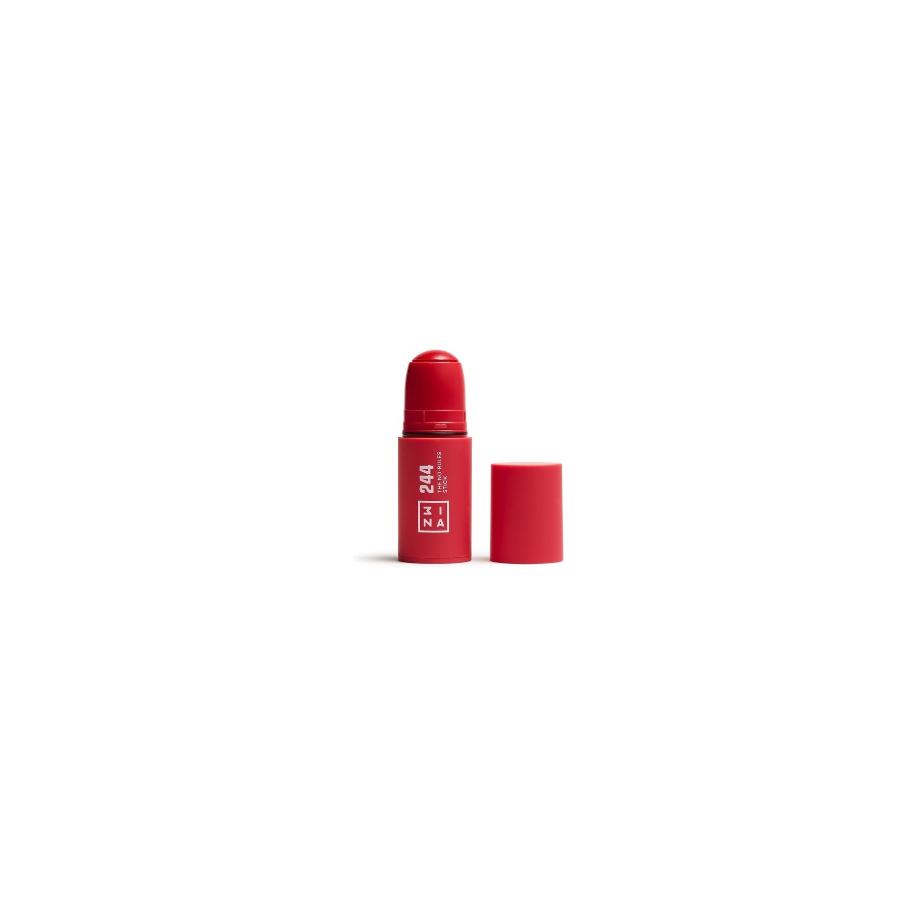 3INA MAKEUP The No-Rules Stick 244 Red Multipurpose Makeup Stick for Eyes Lips & Cheeks with Hyaluronic Acid 8 Intense Shades - Cruelty Free - Natural Finish