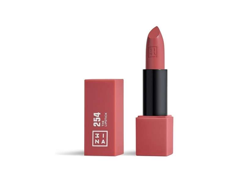 3INA MAKEUP The Lipstick 254 Dark Pink Nude with Vitamin E and Shea Butter - Vegan and Cruelty Free