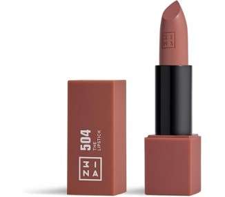 3INA MAKEUP The Lipstick 504 Red Clay with Vitamin E and Shea Butter - Long Lasting Matte Lip Colour - Vegan and Cruelty Free
