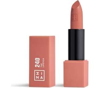 3INA MAKEUP The Lipstick 240 Medium Nude Pink with Vitamin E and Shea Butter - Vegan and Cruelty Free