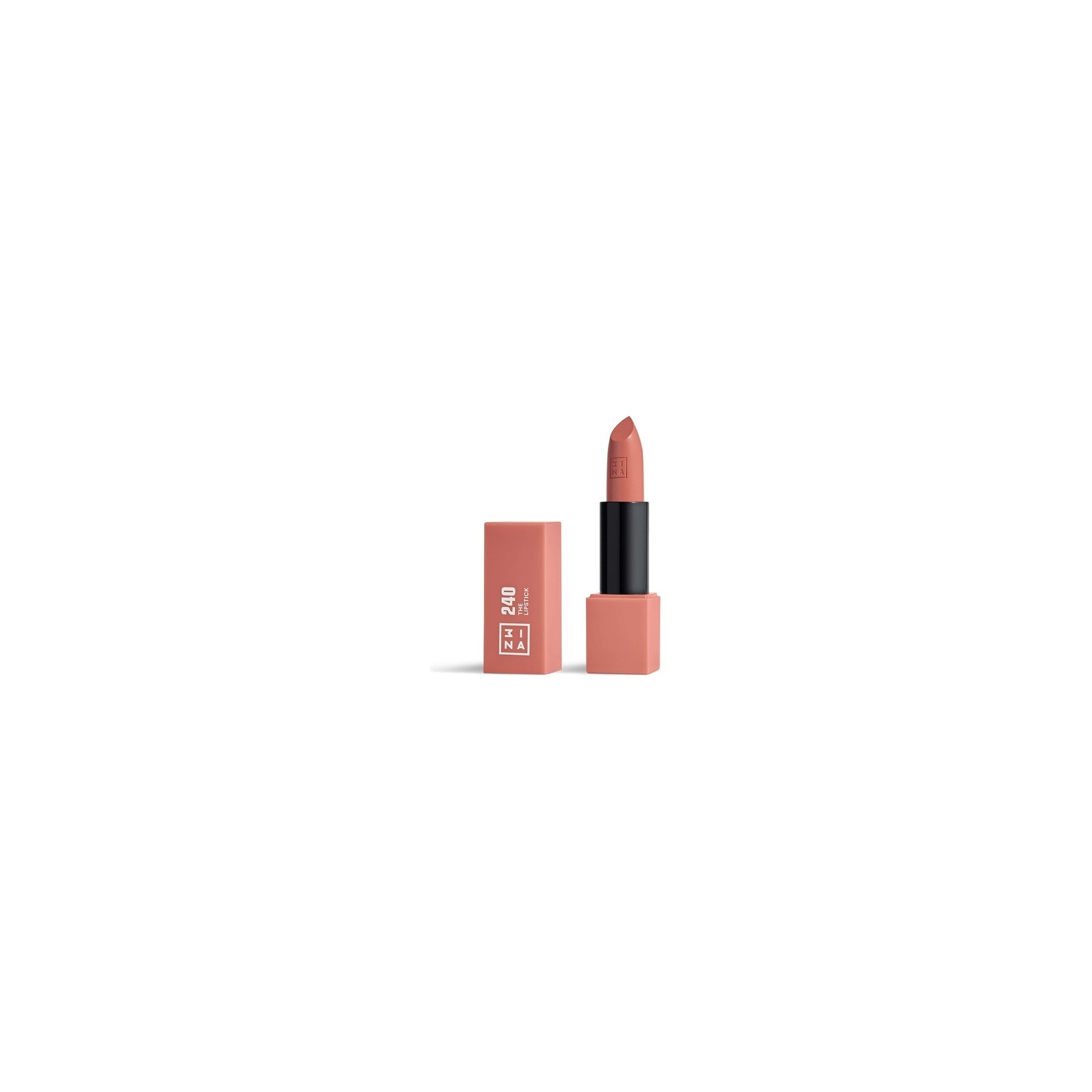 3INA MAKEUP The Lipstick 240 Medium Nude Pink with Vitamin E and Shea Butter - Vegan and Cruelty Free