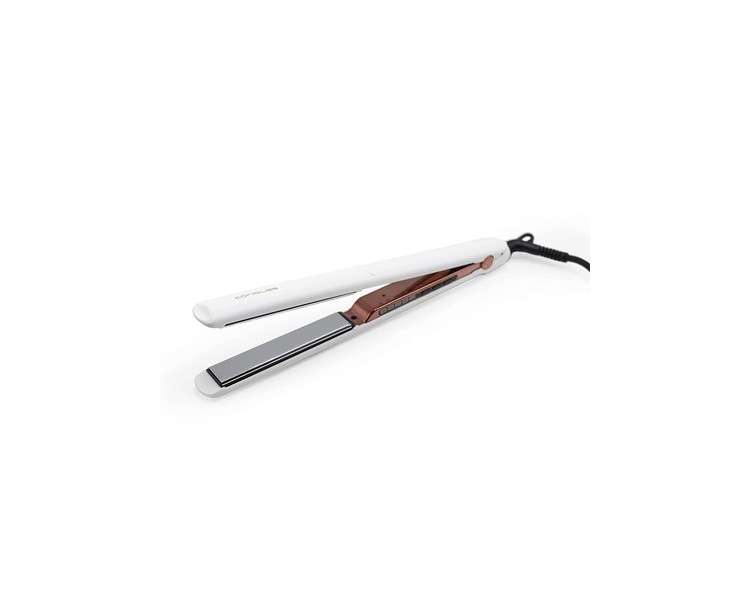 Corioliss C3 Hair Straightener Flat Iron Professional with Titanium Plates and Temperature Control for Women White Copper Soft Touch