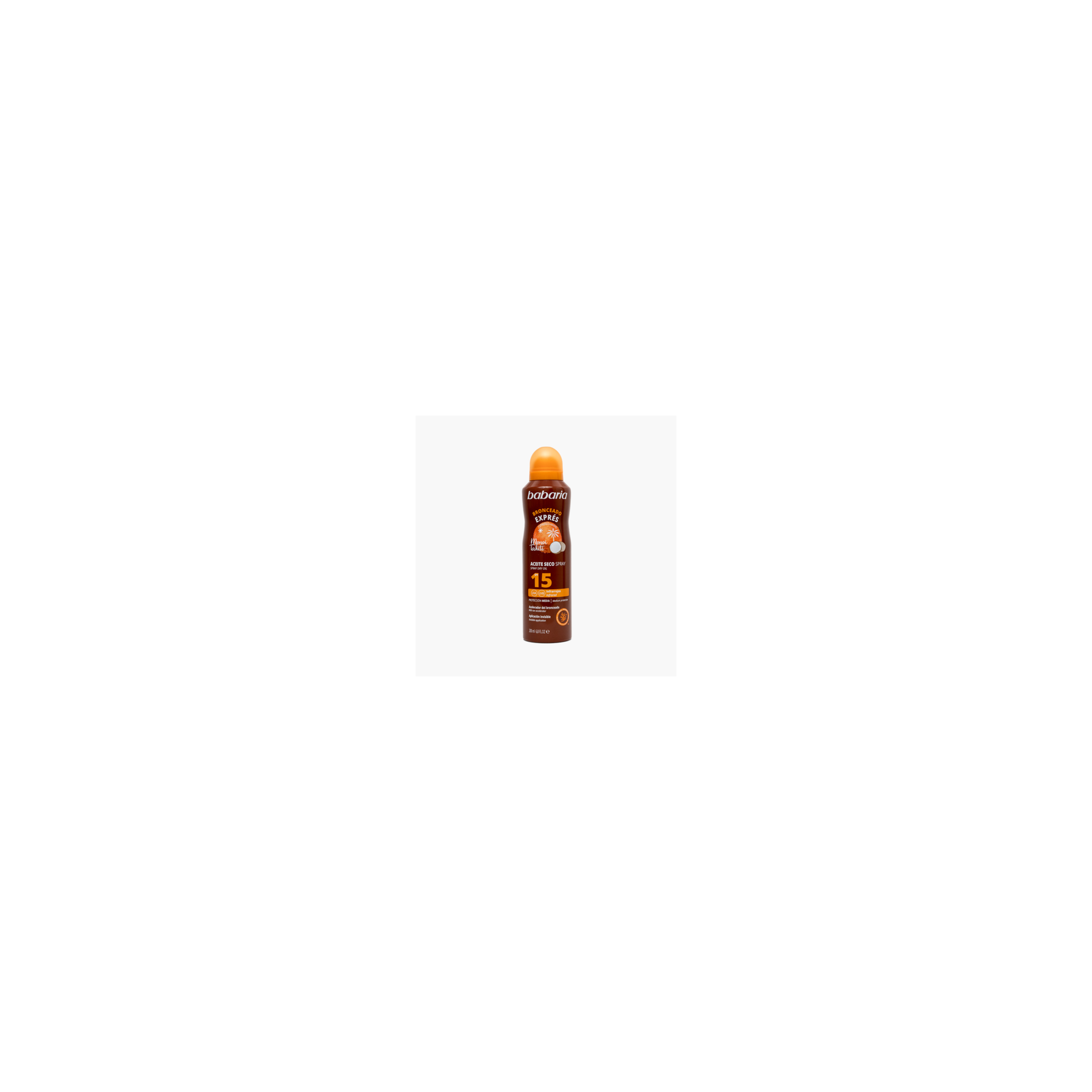 Babaria Express Tanning Spray Dry Oil SPF15 200ml