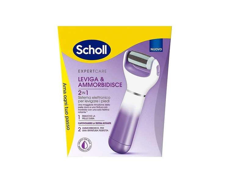 Scholl Velvet 2in1 Electronic Pedicure System for Smooth and Soft Feet