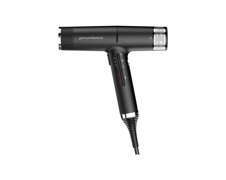 GA.MA Italy Professional Perfect IQ2 Hairdryer with Sophisticated Technologies for Hair Well-Being and Shine 2000W Power Black
