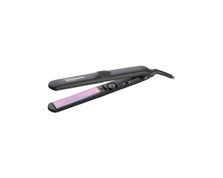 Gamma Più Professional Hair Straightener Rainbow Long Smooth Effect Iron with Locking Button Closure and Adjustable Temperatures