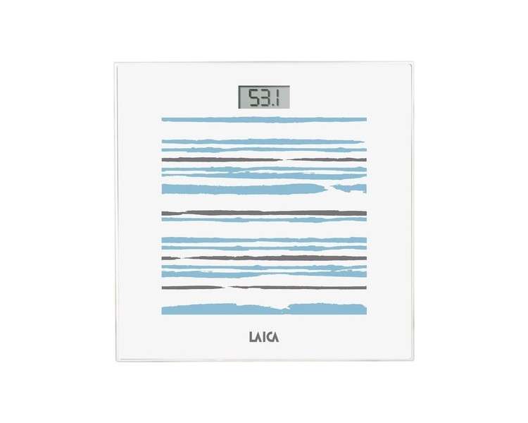 Laica PS1074 Electronic Bathroom Scales Abstract Lines Purple